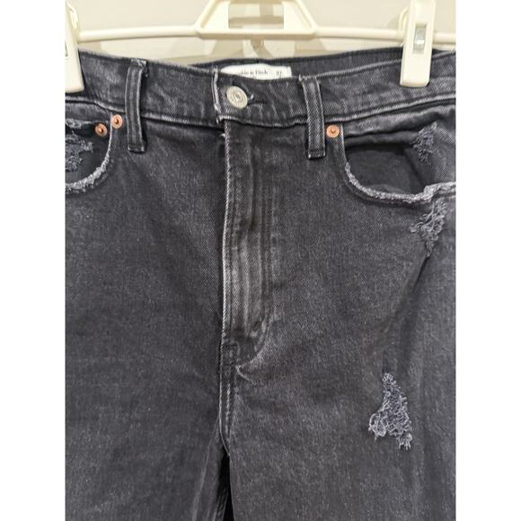 Abercrombie & Fitch Womens the 90s Straight Ultra High Rise Jeans 27/ 4R 2402 - Picture 4 of 10